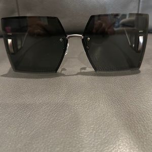 New Dior oversized sunglasses.